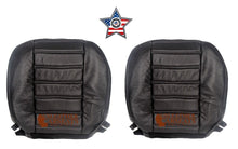Load image into Gallery viewer, 2003-2007 Hummer H2 Driver & Passenger Bottom Leather Seat Cover Black