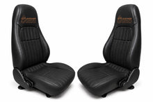 Load image into Gallery viewer, 1999-2002 Chevy camaro front Leather Seat Cover blk