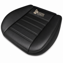 Load image into Gallery viewer, 2003-2007 Hummer H2 Driver &amp; Passenger Bottom Genuine Leather Seat Cover Black