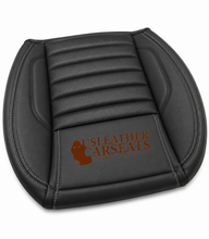 Load image into Gallery viewer, 2010 2014 Ford Mustang GT Front Top &amp;  Bottom Leather perforated Seat Cover Black