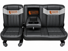 Load image into Gallery viewer, 012003 Harley Davidson Full Front Passenger Side Leather Seat Covers 2 Tone BLK