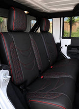 Load image into Gallery viewer, 2016 2017 For JEEP WRANGLER 4DOORS Jk CUSTOM SEAT COVERS Black With red Piping