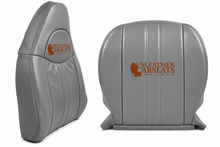 Load image into Gallery viewer, 2003 to 2018 Chevy Express Cargo Van 1500 2500 3500 Front top &amp; Bottom Leather seat cover gray