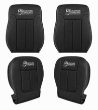 Load image into Gallery viewer, 2009 2014 Ford F150 Lariat Crew Cab Full Front Perf Leather Seat Cover Black