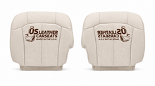 Load image into Gallery viewer, 2002 Cadillac Escalade Driver &amp; Passenger Bottom Perf Leather Seat Covers Shale