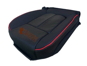 2011 2012 2013 2014 Ford F-150 Leather Perforated Black / Red Piping Seat Cover