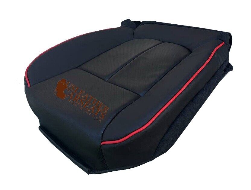 2011 2012 2013 2014 Ford F-150 Leather Perforated Black / Red Piping Seat Cover