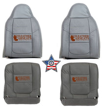 Load image into Gallery viewer, 2001 Ford F250 F350 Lariat  Full Front perforated leather Seat Covers GRAY