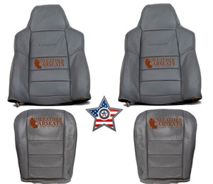 02 03 04 06 2007 Ford F250 F350 Lariat Full Front Seats leather Seat Covers Gray