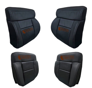 2005 2006 2007 Ford F150 Lariat Full Front Perforated Leather Seat Cover Black