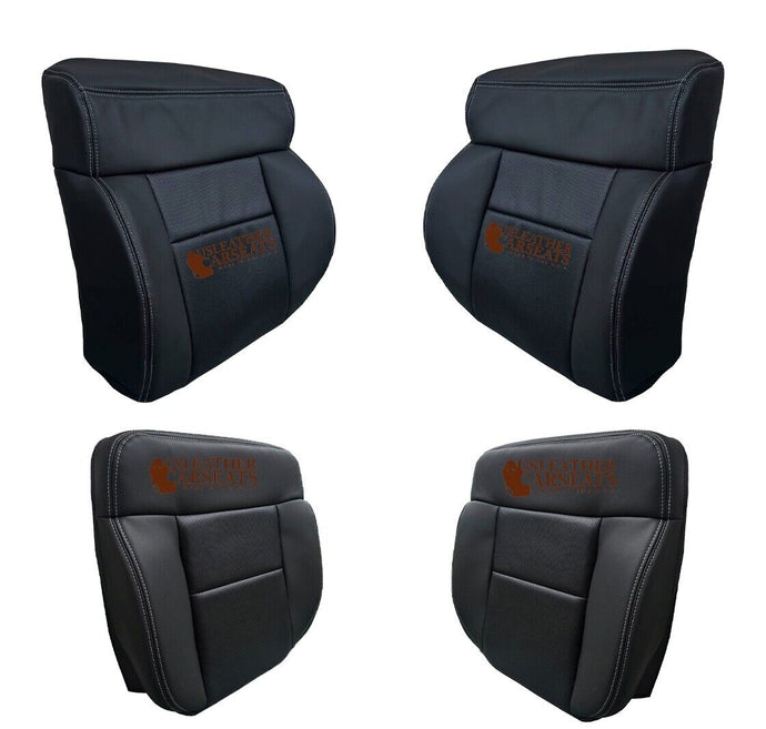 2005 2006 2007 Ford F150 Lariat Full Front Perforated Leather Seat Cover Black