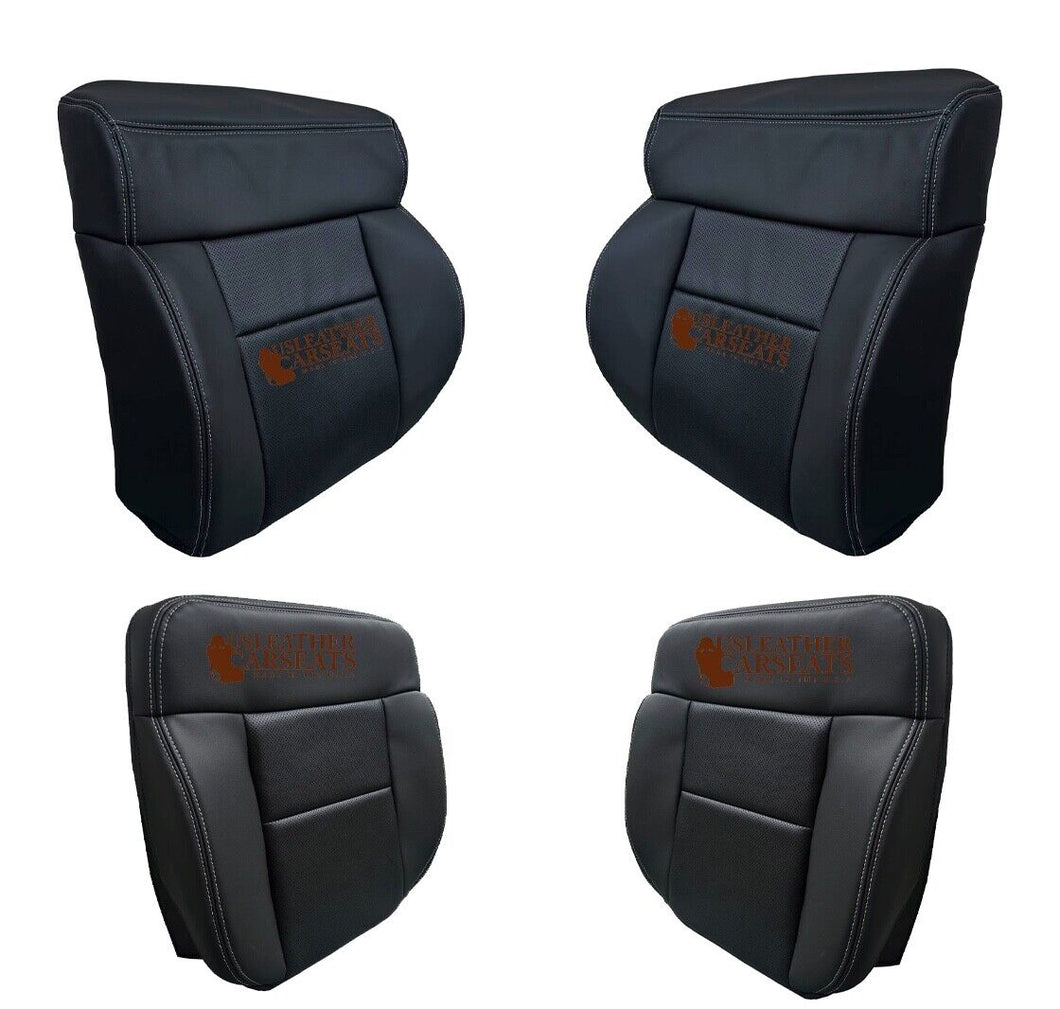2005 2006 2007 Ford F150 Lariat Full Front Perforated Leather Seat Cover Black