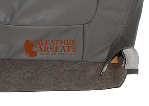 2001, 2002 Ford F150 Lariat Super Cab passenger Bottom Leather Seat Cover Gray