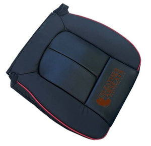 2011-2014 Ford F-150 Driver Bottom perf Leather seat cover blk with red Pippin