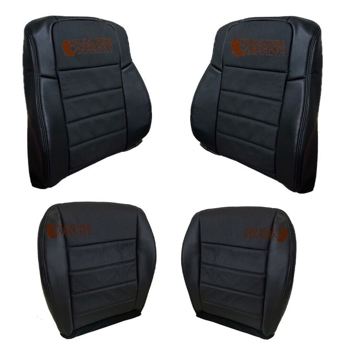 2009, 2010 Fits Dodge Charger R/T - Full Front Leather Seat Cover DARK GRAY
