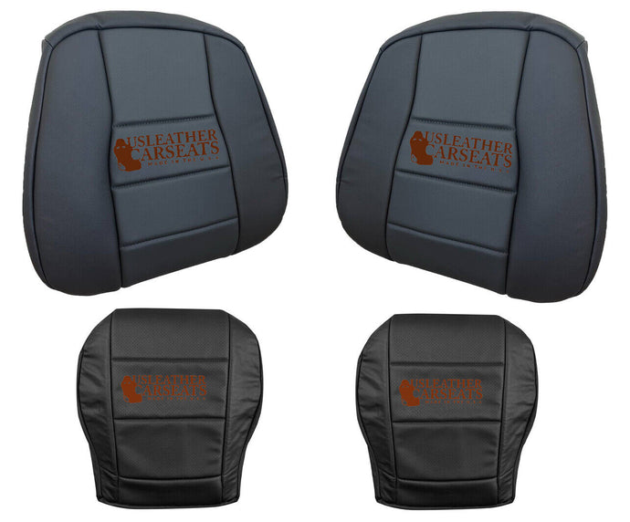 2008-2015 For Mercedes Benz GLK 280 300 Driver Passenger Leather Seat Cover BLK