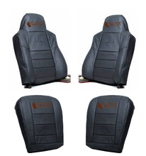 Load image into Gallery viewer, 2002-2007 Ford F250 Lariat Full Front leather Leather Seat Cover Black