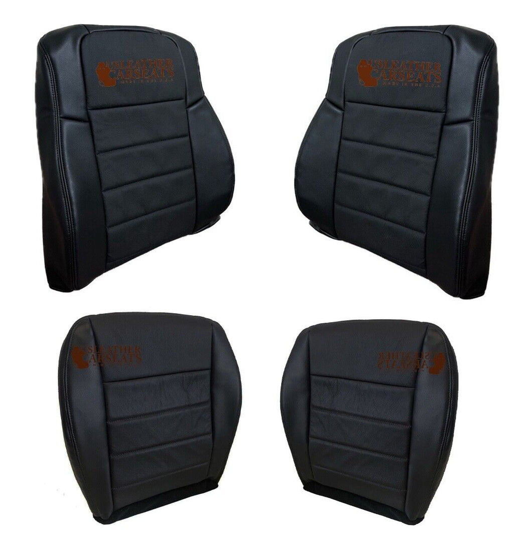 08, 2009 2010 Fits Dodge Charger R/T - Full Front Leather Seat Cover DARK GRAY