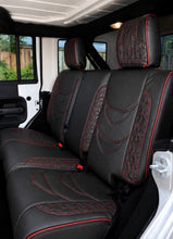 Load image into Gallery viewer, 2016 2017 For JEEP WRANGLER 4DOORS Jk CUSTOM SEAT COVERS Black With red Piping
