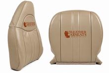 Load image into Gallery viewer, 2003-2016 Chevy Express Cargo Van 1500 2500 3500 Full Front Leather seat cover tan