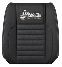 Load image into Gallery viewer, 2010 2014 Ford Mustang GT Front Top &amp;  Bottom Leather perforated Seat Cover Black