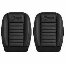 Load image into Gallery viewer, 2005-2009 Ford Mustang DRIVER &amp; PASSENGER Bottom Perf Leather Seat Cover BLACK