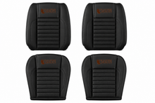 Load image into Gallery viewer, 2010 2014 Ford Mustang GT Front Top &amp;  Bottom Leather perforated Seat Cover Black