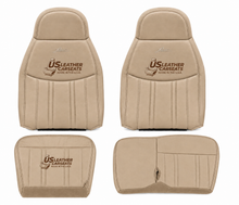 Load image into Gallery viewer, 1997 1998 Ford F150 Lariat Front Top &amp; Bottom Replacement Leather Seat Cover tan