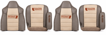 Load image into Gallery viewer, 2003-2004 Ford Excursion full front Complete Vinyl Seat Covers 2 Tone Tan