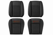 Load image into Gallery viewer, 2010 2014 Ford Mustang GT Front Top &amp;  Bottom Leather perforated Seat Cover Black