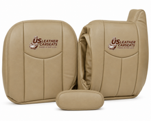 Load image into Gallery viewer, 2003-2006 Chevy Silverado &amp; GMC Sierra Full driver side Leather Seat Covers Tan