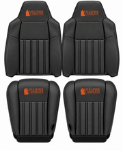 Load image into Gallery viewer, 04 Fits Ford F250 F350 Harley Davidson Full Front OEM Leather Seat Cover BLACK
