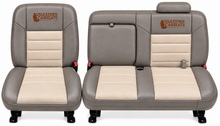 Load image into Gallery viewer, 02 2003 Ford Excursion Eddie Bauer Driver Lean Back Leather seat cover 2Tone Tan