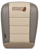 Load image into Gallery viewer, 2002-2004 Ford Excursion Eddie Bauer Driver Bottom Vinyl Seat Cover 2 Tone Tan