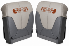 Load image into Gallery viewer, 2000 1999 - GMC Denali Driver Bottom Leather Seat Cover 2 Tone Gray Pattern
