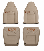 Load image into Gallery viewer, 2000 Ford F350 Lariat Driver Bottom Leather Replacement Seat cover Parchment Tan