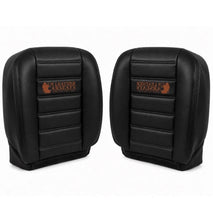 Load image into Gallery viewer, 2003-2007 Hummer H2 Driver &amp; Passenger Bottom Genuine Leather Seat Cover Black
