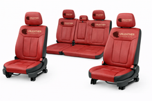 Load image into Gallery viewer, 2011 2014 Fits Ford F150 Limited full Front second row Tops &amp; Bottoms Vinyl Perforated Seat Cover Red/Black