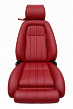 Load image into Gallery viewer, 1987 1988 89 Ford Thunderbird Turbo Coupe Front Top &amp; Bottom Leather Seat Cover Red