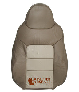 2004 Ford Expedition Driver & Passenger Complete Leather Seat Covers 2 Tone Tan