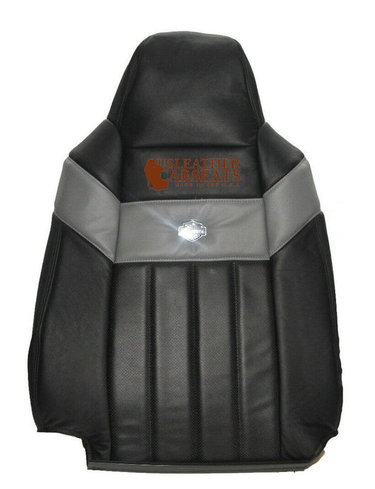 2006 2007 Ford F250 Harley Davidson Passenger Lean Back Leather Seat Cover BLACK