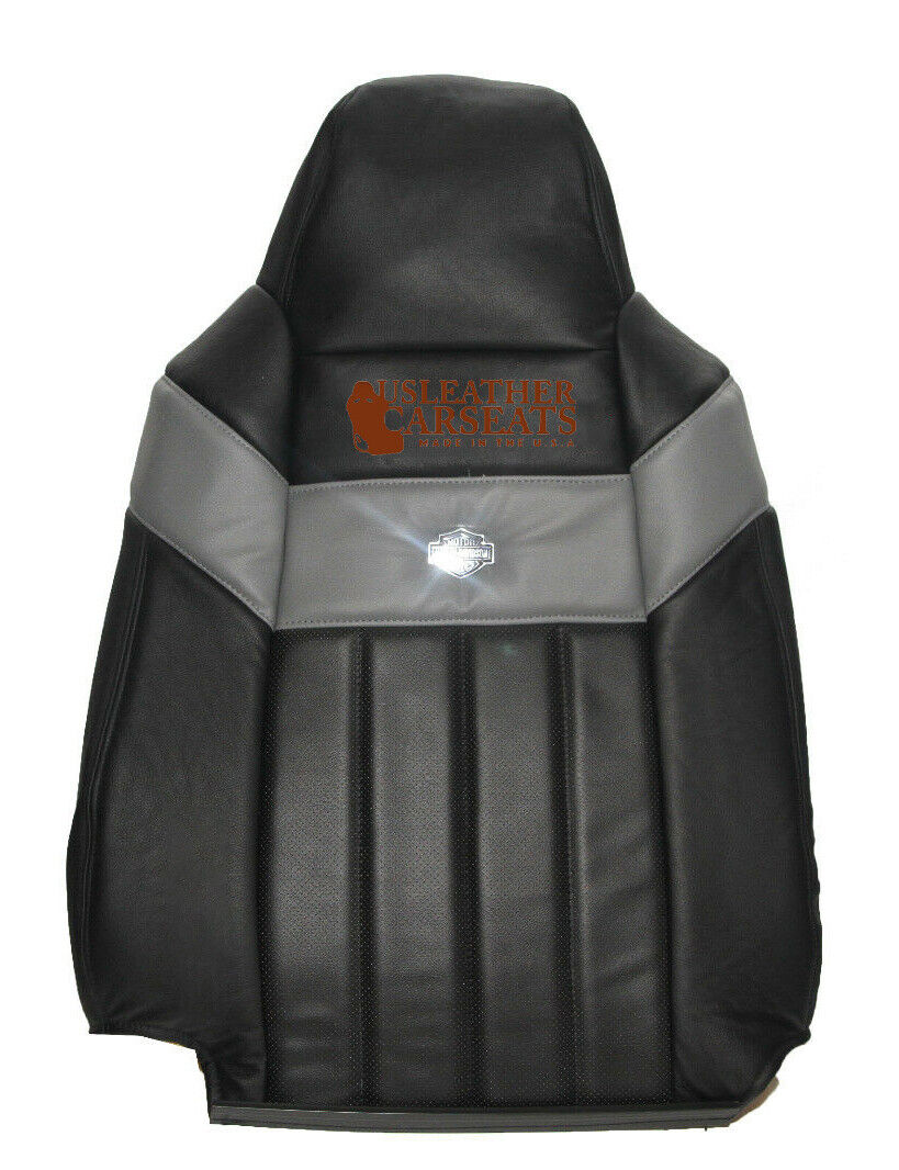 2006 2007 Ford F250 Harley Davidson Passenger Lean Back Leather Seat Cover BLACK