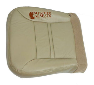 2000 2001 Ford Excursion Driver Bottom Leather Seat Cover Medium Parchment Tan