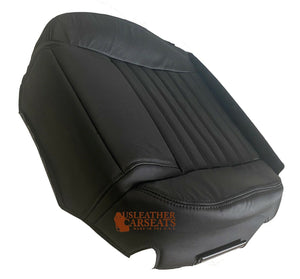 2005-2009 Ford Mustang DRIVER & PASSENGER Bottom Perf Leather Seat Cover BLACK
