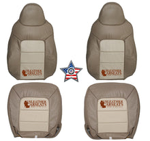 Load image into Gallery viewer, 2005 Ford Expedition Driver &amp; Passenger Complete Leather Seat Covers 2 Tone Tan