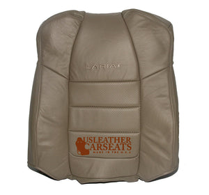 2001 F250 F350 Lariat -- Driver Lean Back Replacement Leather Seat Cover TAN