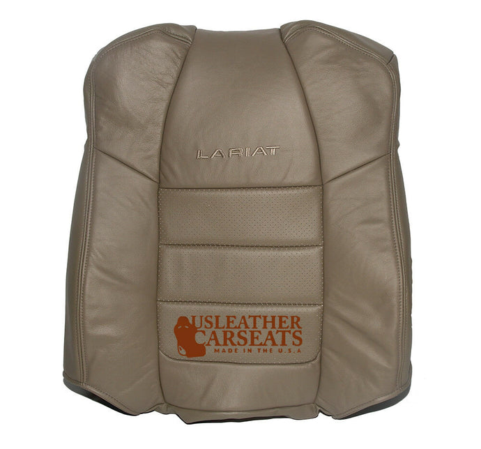 2001 F250 F350 Lariat -- Driver Lean Back Replacement Leather Seat Cover TAN