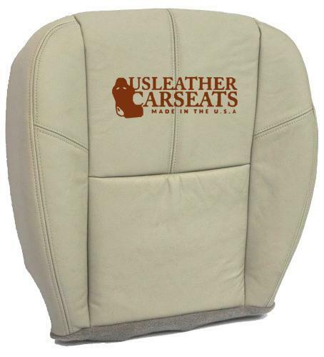 2007-2013 Sierra Yukon Tahoe Driver Bottom Leather Seat Cover - Lt Titanium Gray