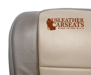 2002-2004 Ford Excursion Driver Bottom Replacement Leather Seat Cover 2 Tone Tan