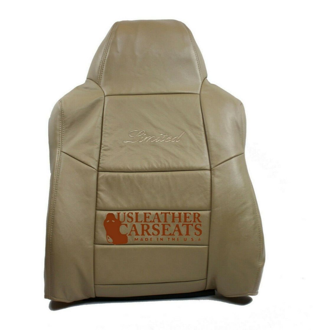 2004 Ford Excursion Limited Driver Lean Back Replacement Leather Seat Cover TAN